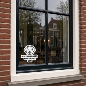 2x Beste brandweer ik woon hier ook - Vinylsticker